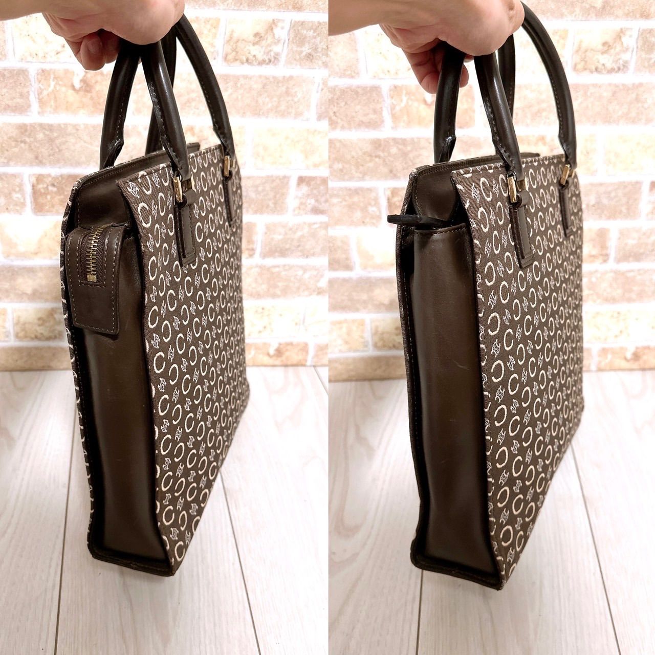 超 CELINE セリーヌ トートバッグ マカダム柄