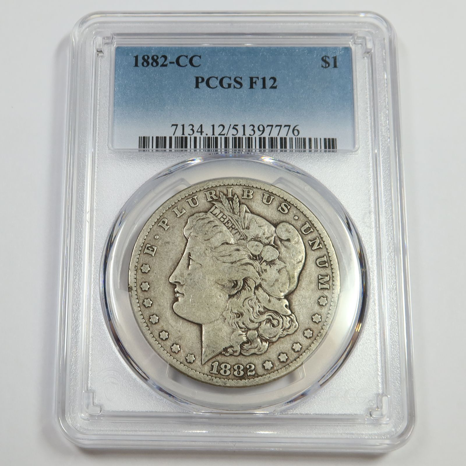1882 CC Carson City PCGS F12 - Td Silver Morgan Dollar $1 Coin