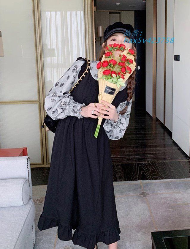 フ重ね着風ワンピース