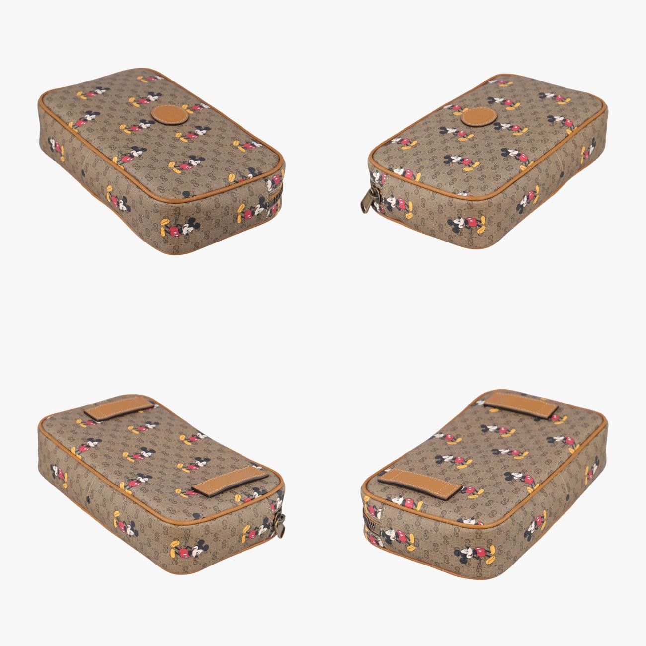グッチGucciミッキーマウス ディズニーコラボブラウンPVCコーティングキャンバス602695I031161414