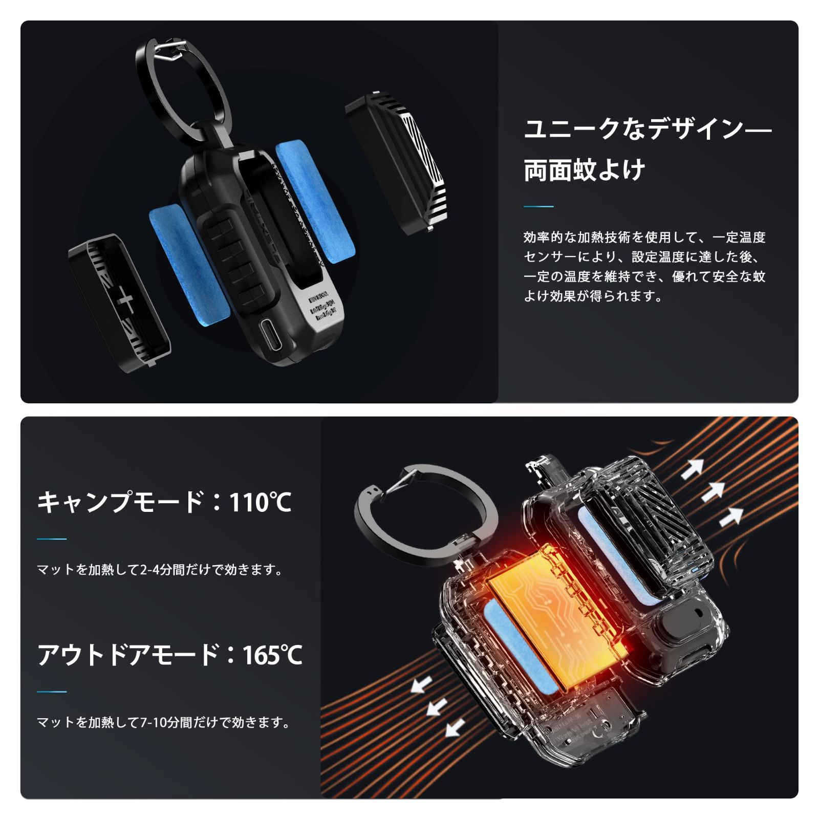 コード式蚊よけマット加熱器 アウトドア