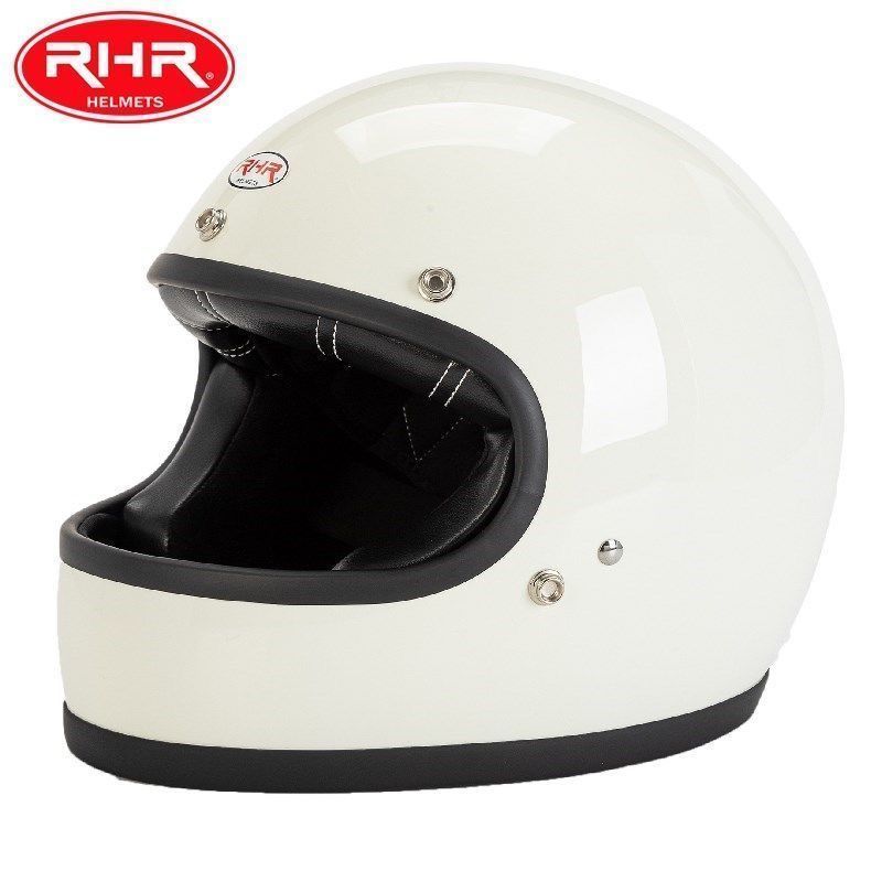 RHR ホワイトバイクヘルメット高品質FRP素材 バイクヘルメットハーレーヘルメットトレロフルフェイスヘルメット軽量ヘルメットグラスファイバー toukui46