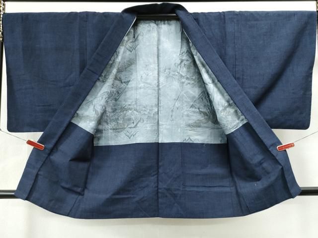 平和屋着物○男性 結城紬 アンサンブル 杢 正絹 逸品 CAAS0294th