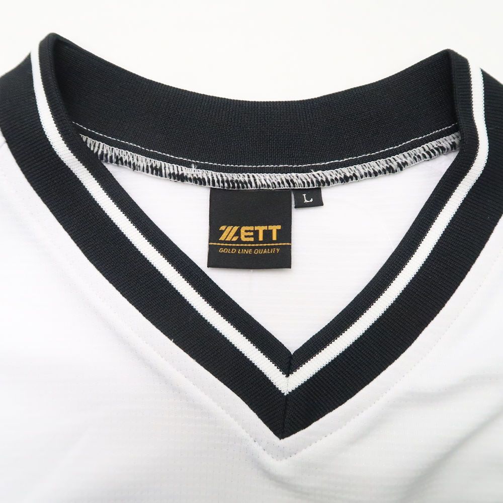 美品 ZETT ゼット 広島商業高校野球部 ベースボールシャツ L ポリエステル100% 半袖 練習着 甲子園 トップス メンズ HU1042A66 