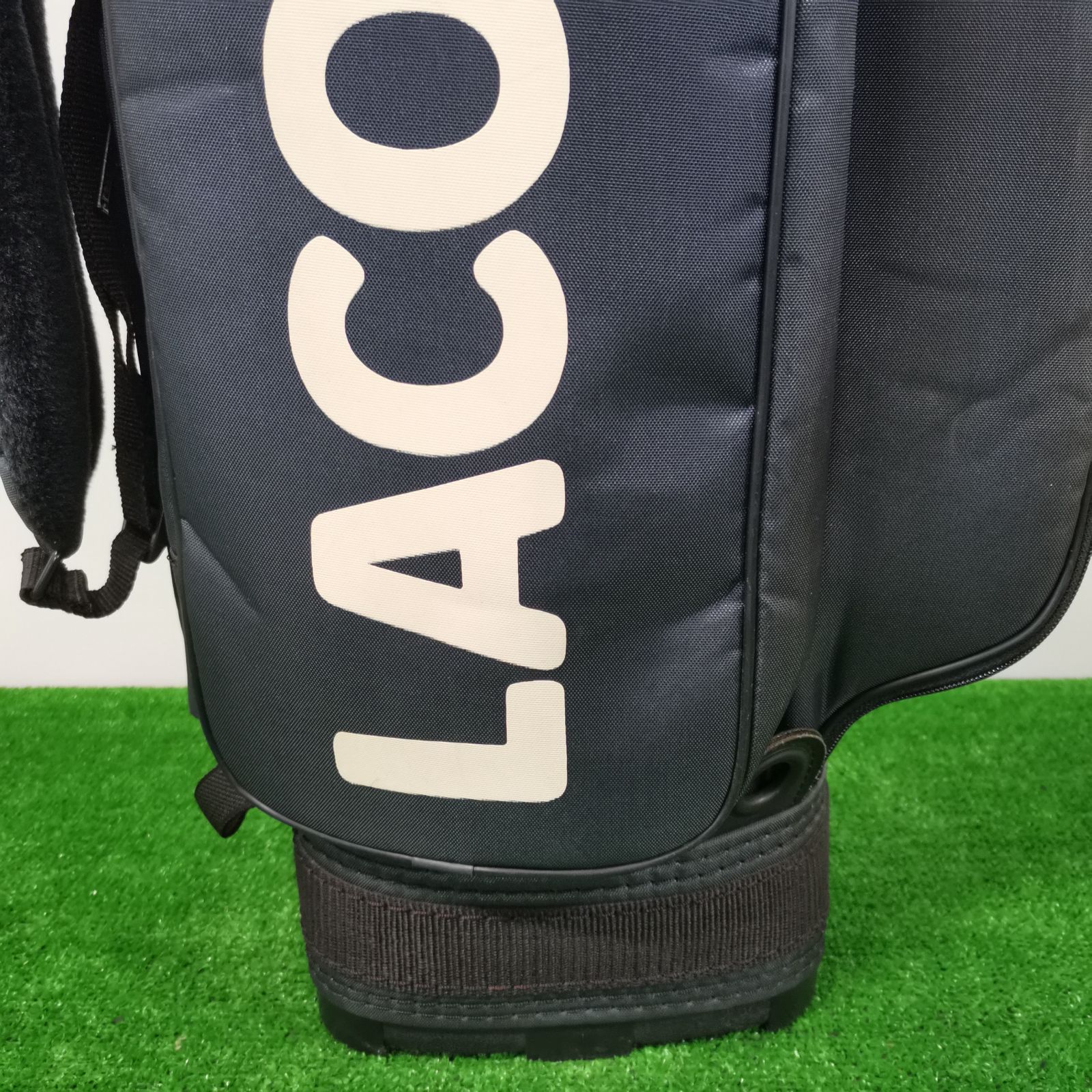 希少】LACOSTE ラコステ デカロゴ キャディバッグ ゴルフ バッグ