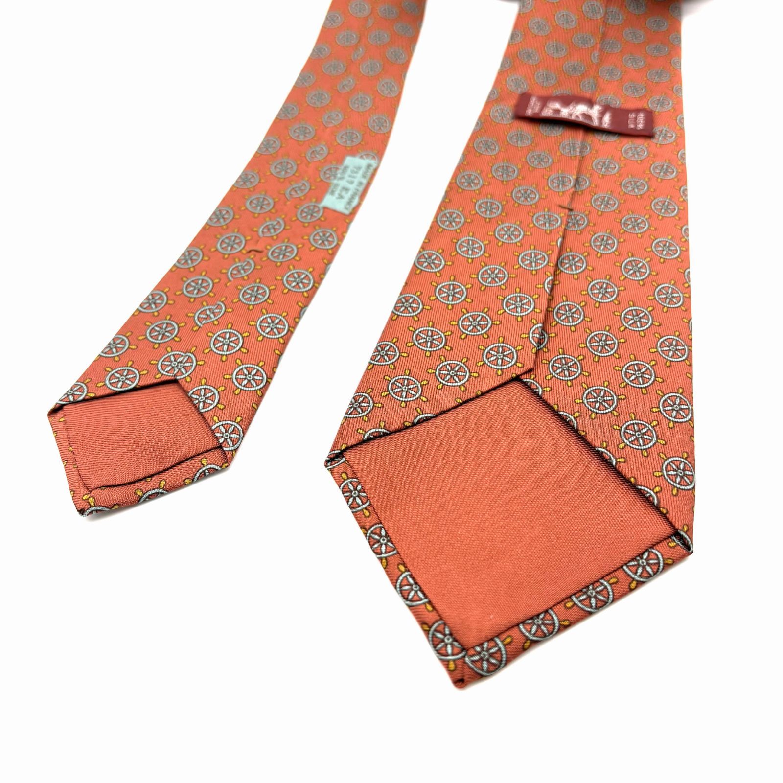 エルメス ネクタイ 専用 Hermès Men's Navy Anchor Pattern Tie Dark Orange Unused | eBay