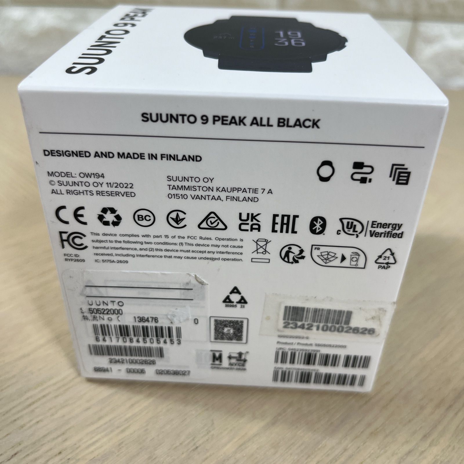 スント 9 ピーク オールブラック 日本正規品 SUUNTO 9 PEAK All BLACK 