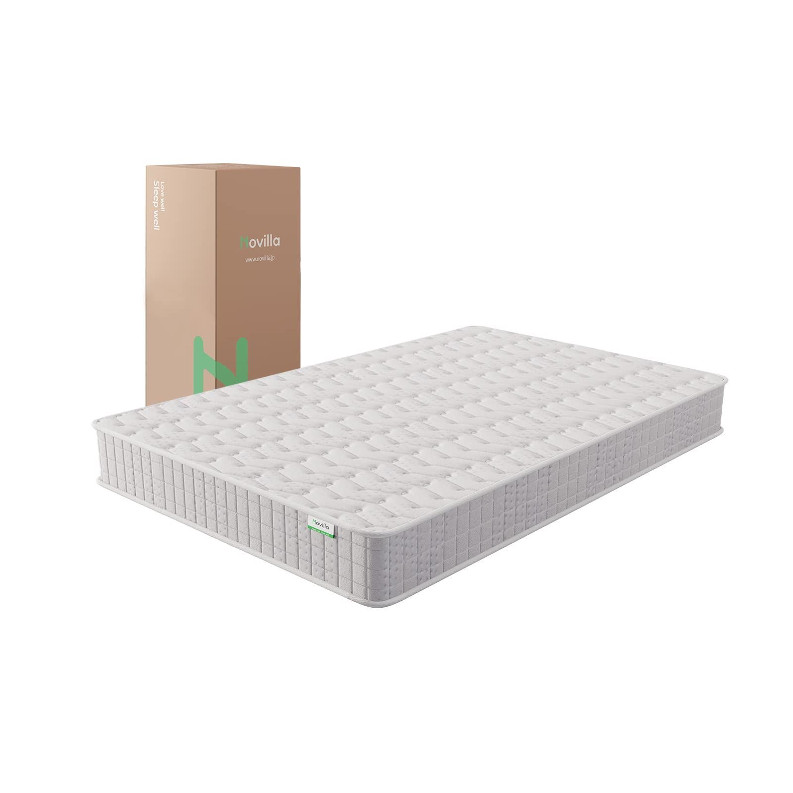 Novilla マットレス ダブルサイズ ホワイト 高反発 寝具 Novilla