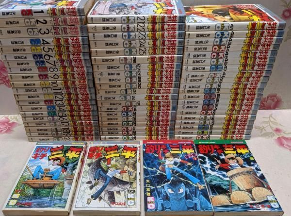 【中古】【抜け・難あり】釣りキチ三平 64冊セット 番外編 全2巻揃い含む 重複なし/正編 全65巻の内、62・64・65巻ヌケ 不揃い <マガジン コミックス> 初版重刷混合 まとめ売り／矢口高雄／講談社 中古】【抜け・難あり】釣りキチ三平 64冊セット 番外編 全2巻