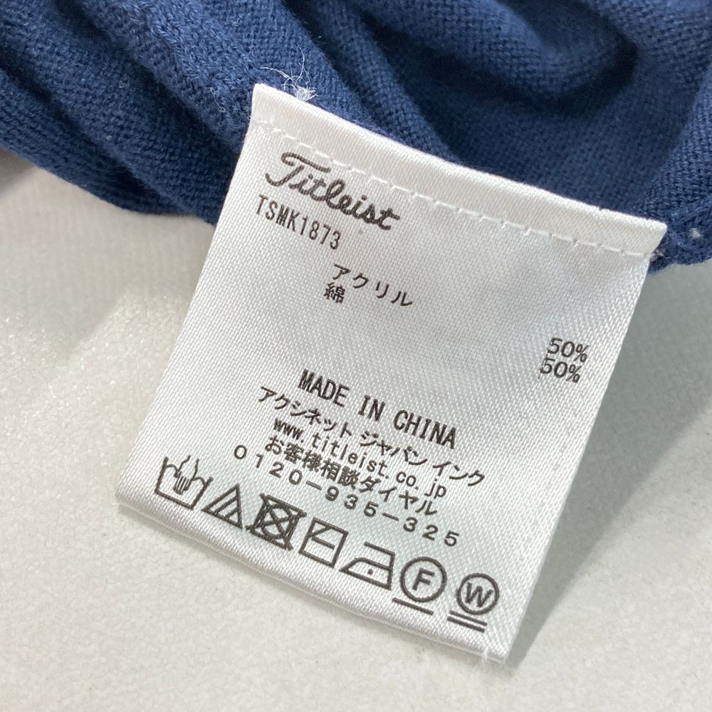 サイズ：L TITLEIST タイトリスト ニットベスト ネイビー系