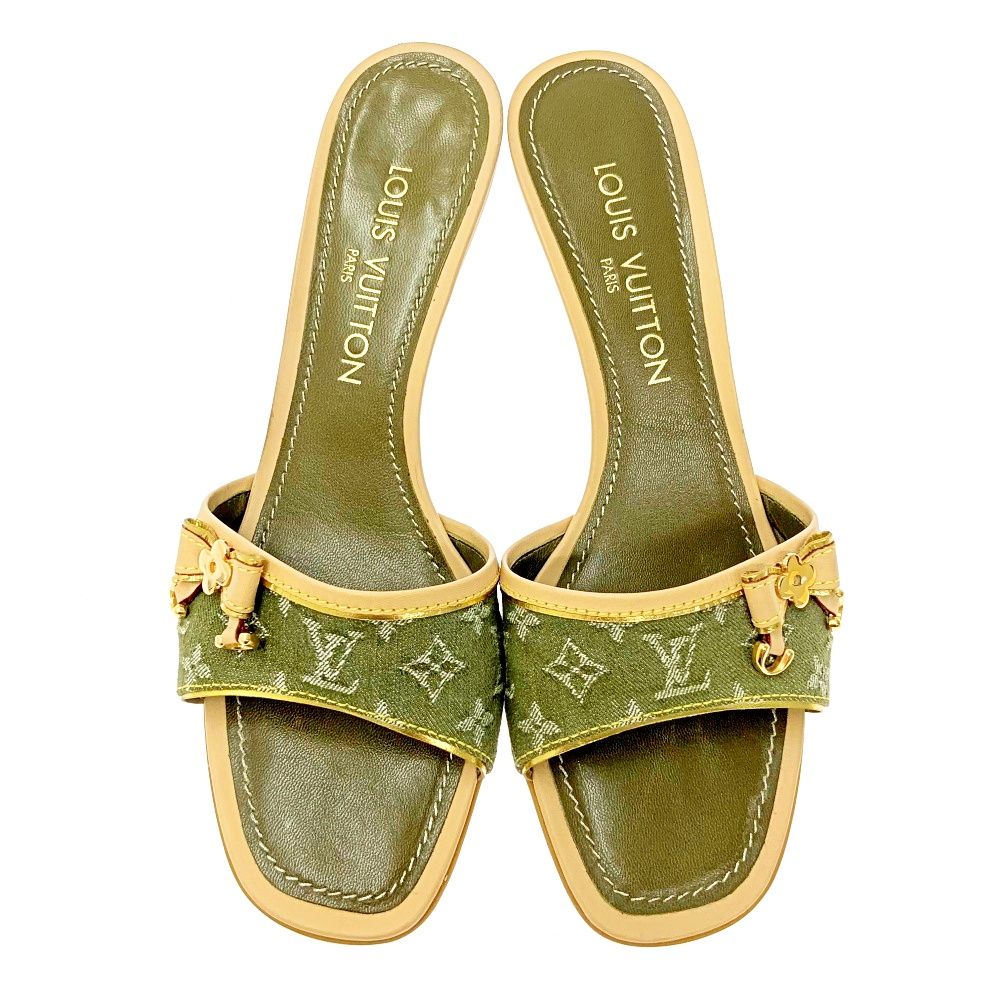 中古】LOUIS VUITTON ルイ・ヴィトン AR0026 モノグラムデニム レザー