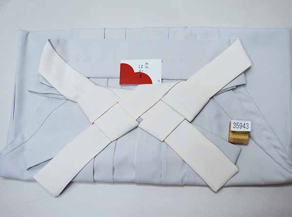 袴 単品 無地袴 バイカラー 二色 グレー×白 袴下87cm、91cm、95cm 卒業