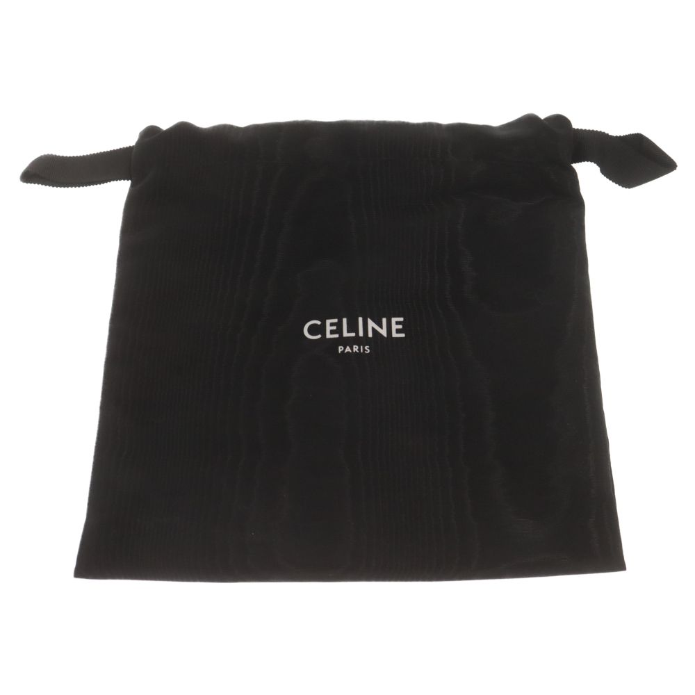 CELINE (セリーヌ) トライアングルバッグ プリントロゴ レザーショルダーバック ホワイト 195903DCS.01BC