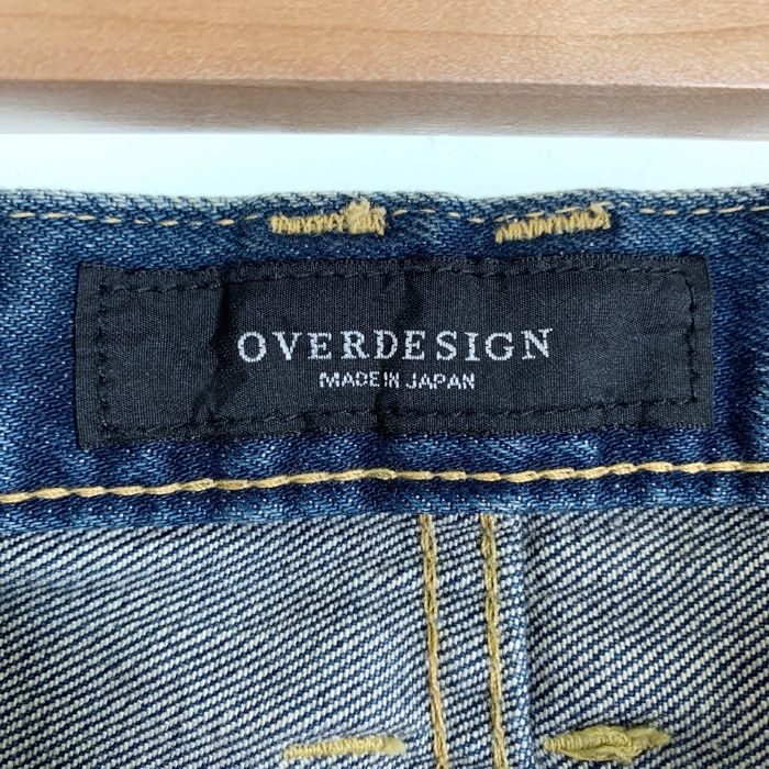 OVERDESIGN オーバーデザイン ダメージ/リペア加工 テーパードデニム