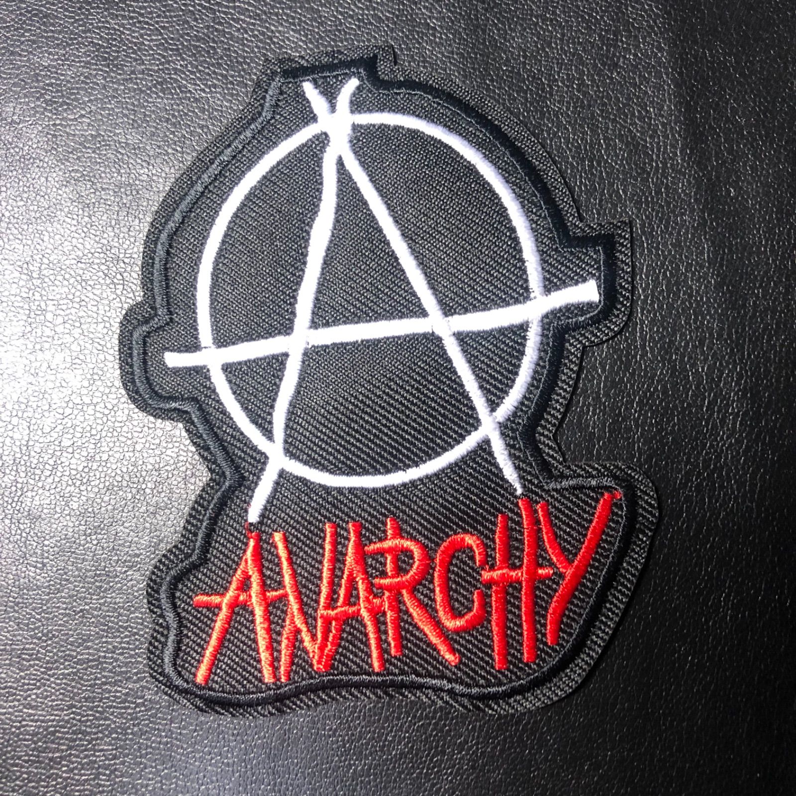 ワッペン】アナーキー anarchy A ブラック マークアイロン アップリケ