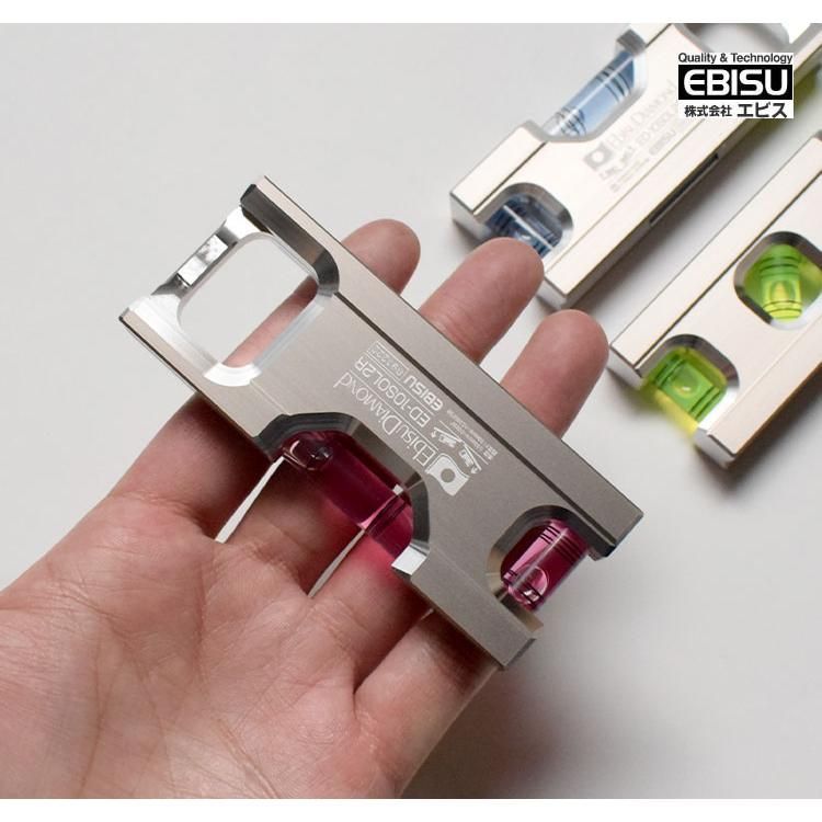 メール便 送料込み価格 アルミ削り出し 多用途 水平器 100mm ソリッドレベル 2 エビス EBISU ED-10SOL2