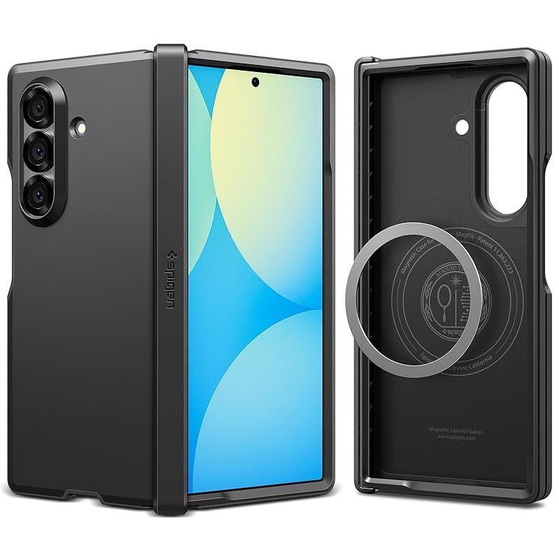 Spigen 創業18年の技術力 Galaxy Z F 7 ケース ヒンジ保護 耐衝撃 MagFit対応 指紋防止 レンズ保護 タフアーマー プロ マグフィット ACS09549 ブラック 1