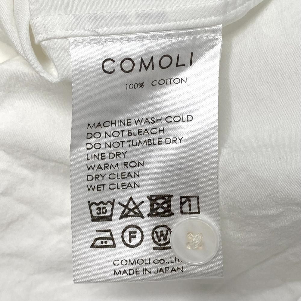 中古】COMOLI 21SS コモリシャツ サイズ2 T01-02001 ホワイト コモリ[17]