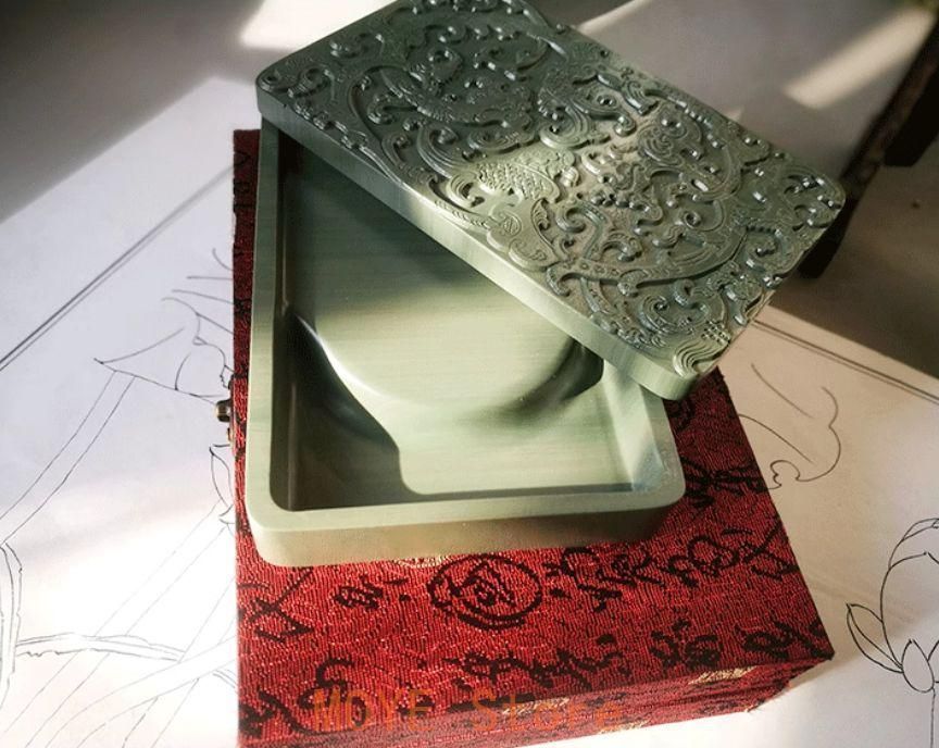 龍硯  文房四宝  書道具 文房具 現代工芸品 美術品 置物 Amazon.co.jp: 墨研雄勝玄昌石雲竜作 高級硯 竜彫刻上蓋書道具