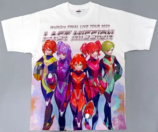 Tシャツ　ワルキューレ(ライブビジュアル) フルグラフィックTシャツ ホワイト XLサイズ 「マクロスΔ SANKYO presents ワルキューレ FINAL LIVE TOUR 2023 ～Last Mission～」 中古】Tシャツ ワルキューレ(ライブビジュアル) フル