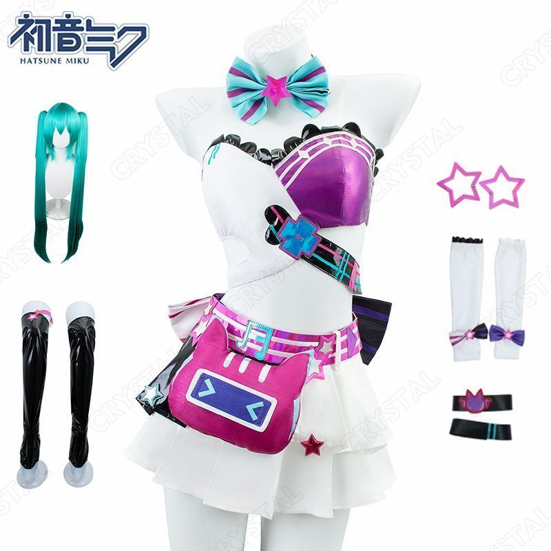 Muse Dash x 初音ミク コラボ コスプレ衣装 ウイッグ付き ヒロイン 初音ミク コスプレ衣装 コスチューム ハロウィン クリスマス 制服 大人 子供 cosplay イベント