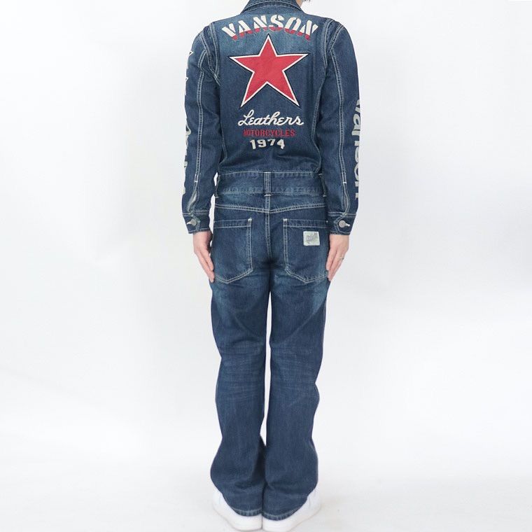 Vanson　デニムオーバーオール VANSON バンソン デニム オールインワン ALL IN ONE