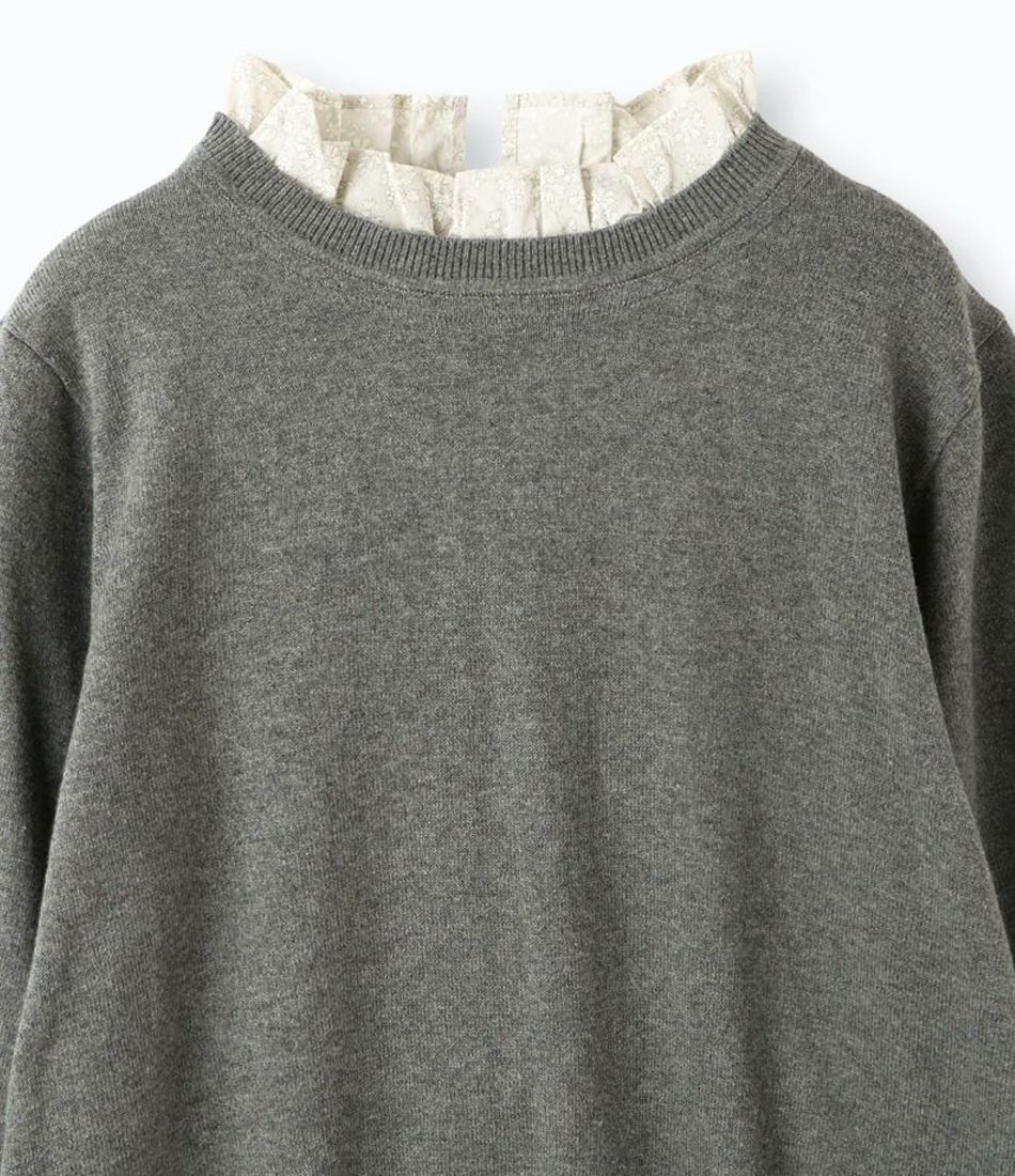コットンカシミヤLIBERTYフリル プルオーバー
