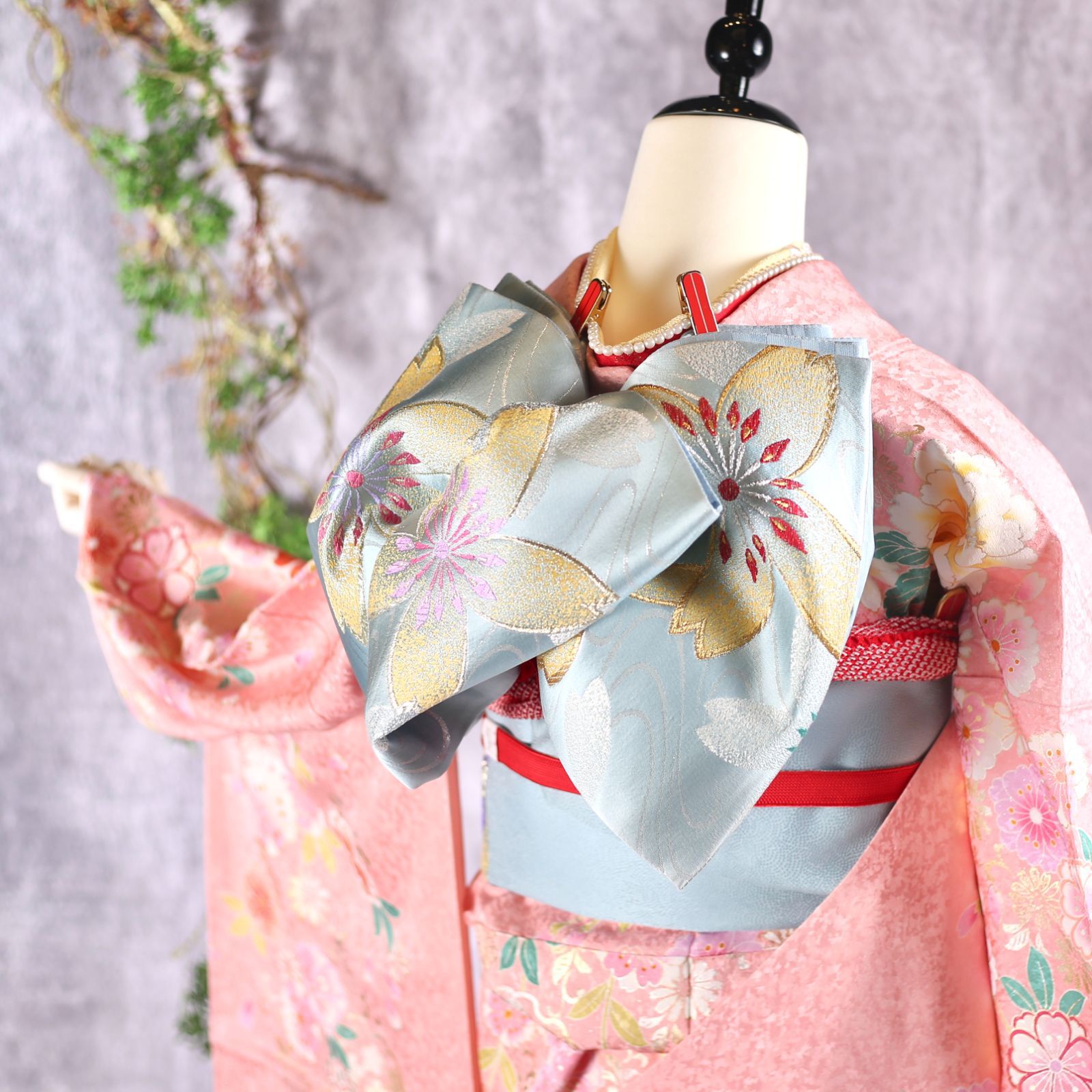 振袖フルセット 振袖セット 振袖 S～Mサイズ 中古 ピンク×新古典 美品