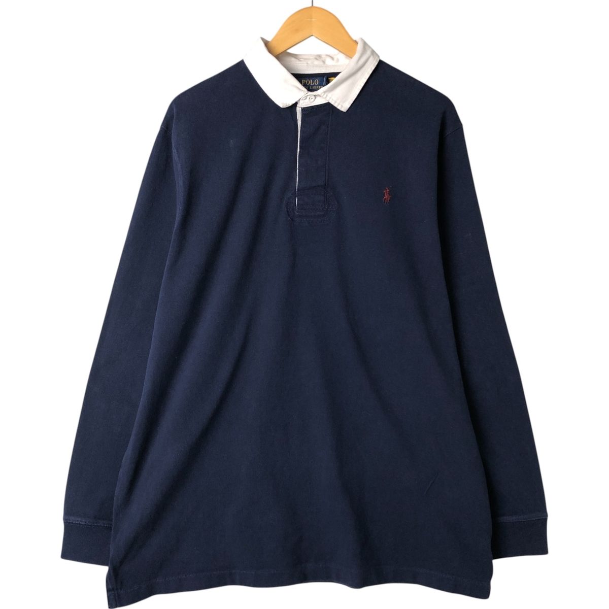 古着 ラルフローレン Ralph Lauren POLO RALPH LAUREN CUSTOM SLIM FIT 長袖 ラガーシャツ メンズXXL相当|eaa544062
