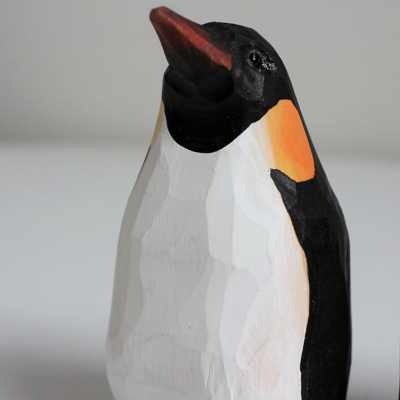 SGYP104 木彫りペンギン 手彫り木製ペンギン3体セット｜天然木×温もり