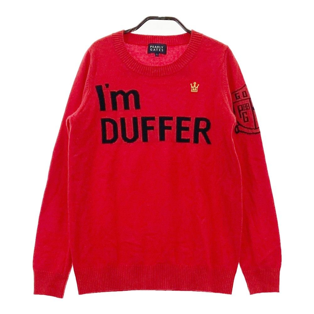 Pearlygates パーリーゲイツ　ニット　ワンピース　長袖　赤　M ゴルフ Pearlygates パーリーゲイツ ニット ワンピース 長袖 赤 M ゴルフ