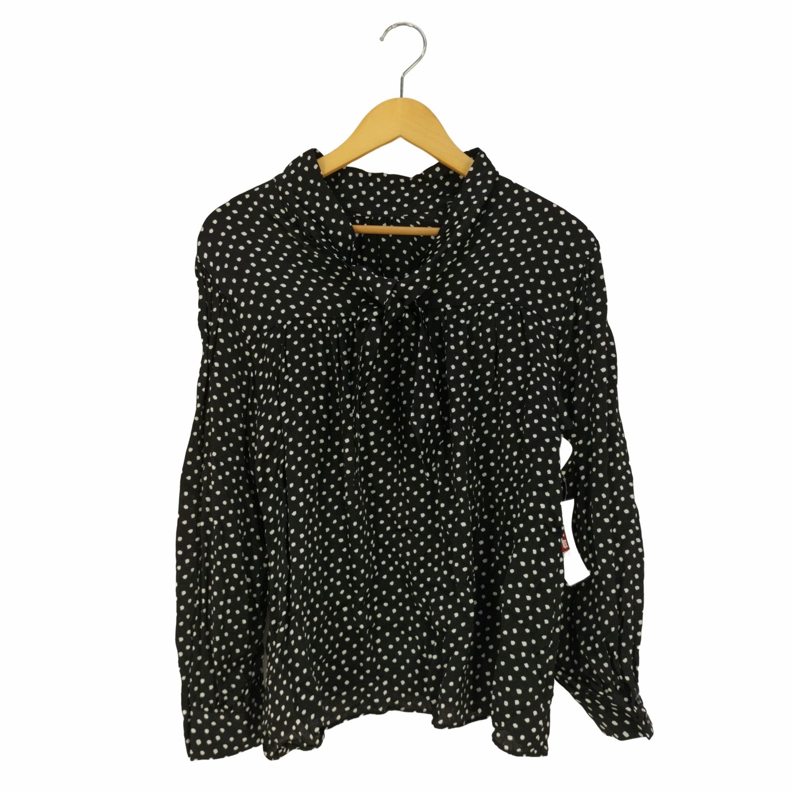 ザラ ZARA PRINTED BLOUSE ドットプリント タイ付きブラウス レディース import：S メルカリ