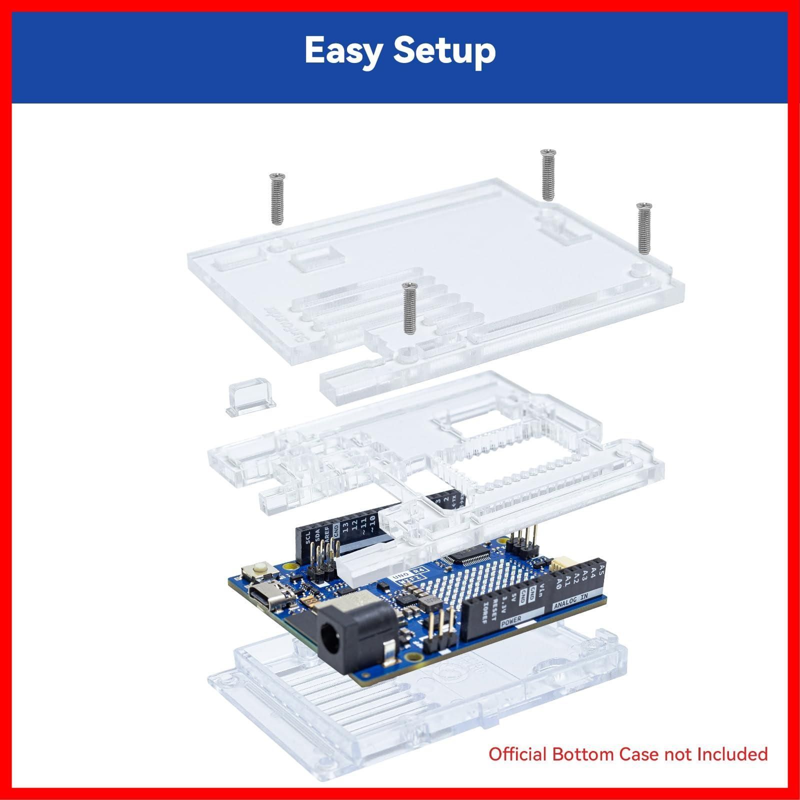 【在庫処分】Arduino UNO R4 SunFounder透明アクリルケース WiFi対応