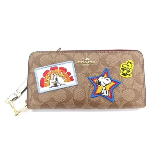 COACHとスヌーピーコラボの長財布 新品 】COACH コーチ スヌーピーコラボ ラウンドファスナー