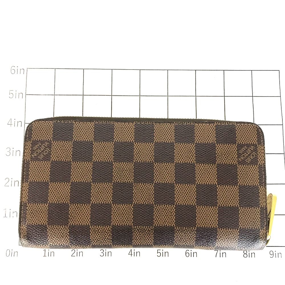 LOUIS VUITTON ルイヴィトン ジッピーウォレット ダミエ エベヌ ラウンドジップ 長財布 レディース ダミエキャンバス ブラウン茶色  N41661 中古品【鑑定書付き】 - メルカリ