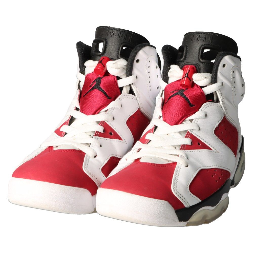 NIKE (ナイキ) AIR JORDAN 6 RETRO CARMINE エアジョーダン6 カーマイン ハイカットスニーカー US8/26cm  ホワイト/レッド CT8529-106 - メルカリ