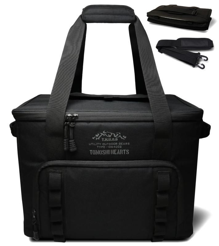 TOMOSHI HEARTS ソフトクーラー 30L 軽量865g 折り畳み式8cm 保冷24時間 大容量 全面撥水 高耐久 キャンプ BBQ ピクニック コンパクト クーラーボックス 保冷バッグ ト