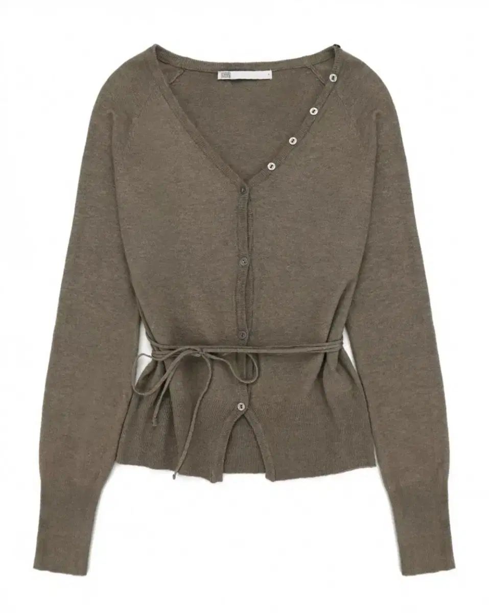 BOHEMSEO ボヘミアンソウル ボタン Vネック ニット カーディガン カーキブラウン