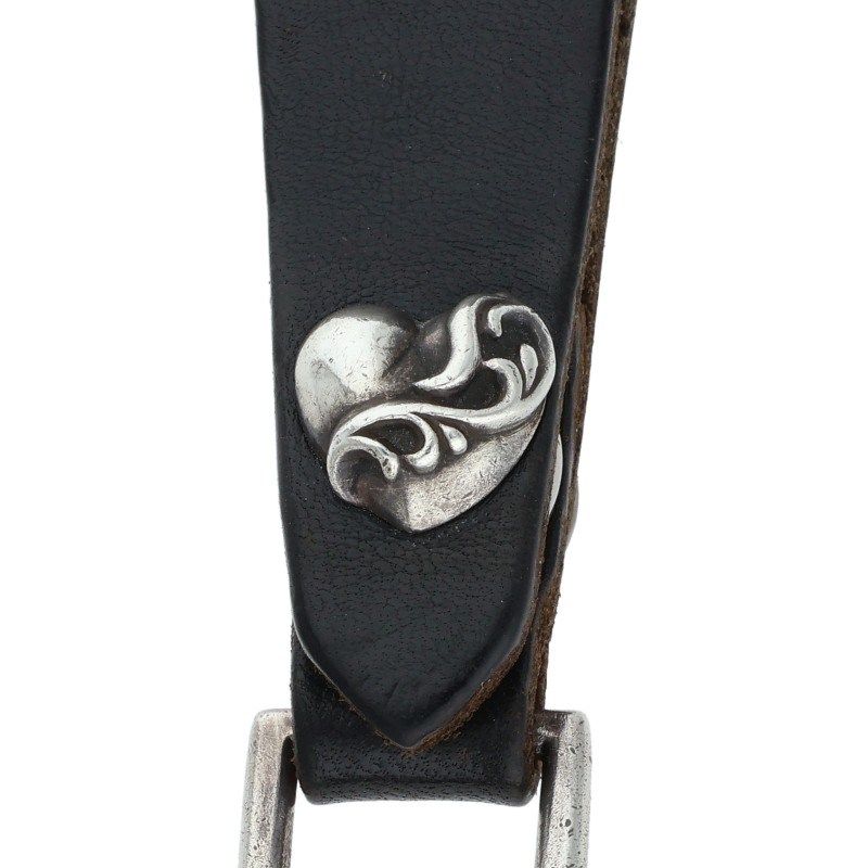 クロムハーツ BELT LOOP ハートボタンレザーベルトループ メンズ  