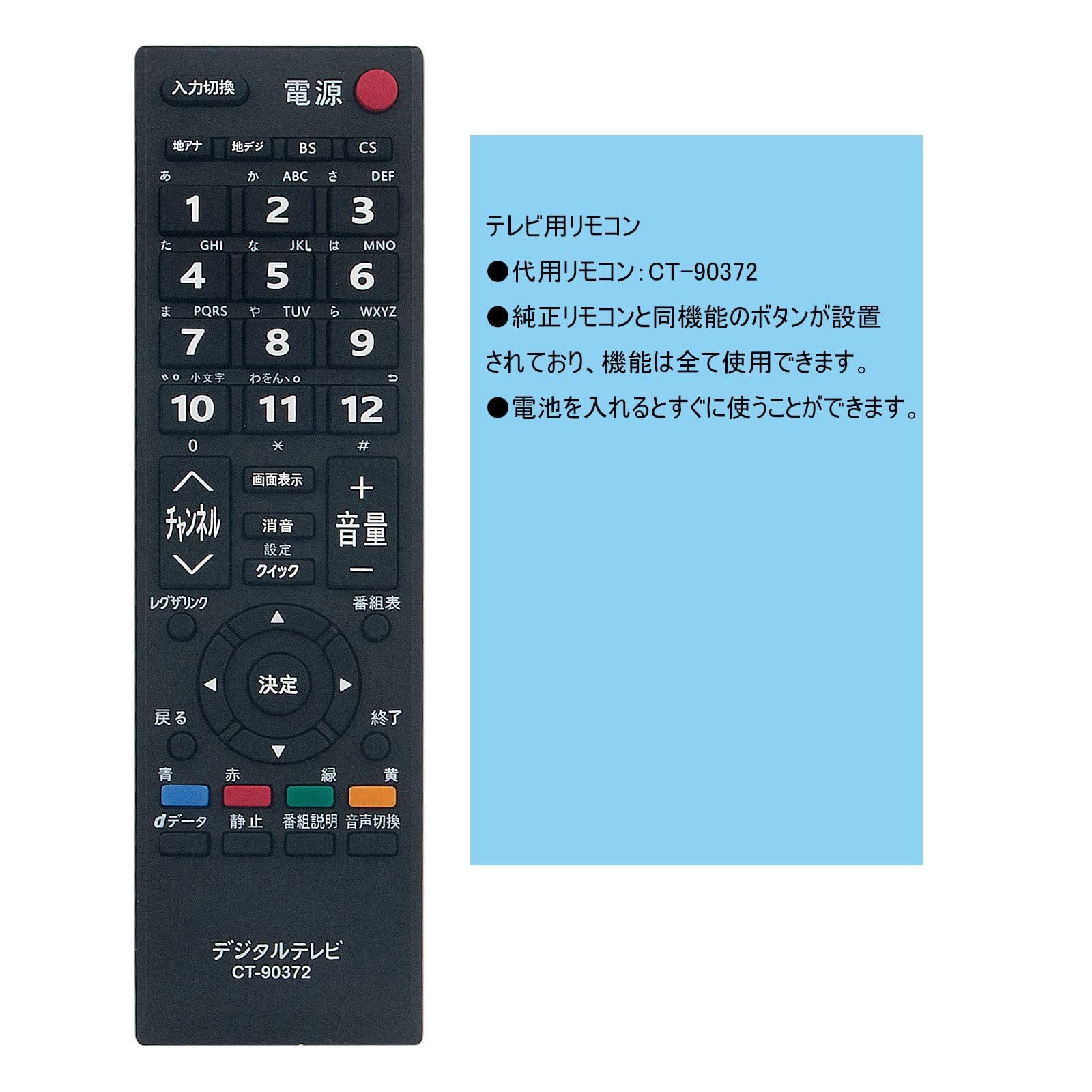 在庫処分】for CT-90372 東芝 fits レグザ REGZA テレビ 55A2 46A2 