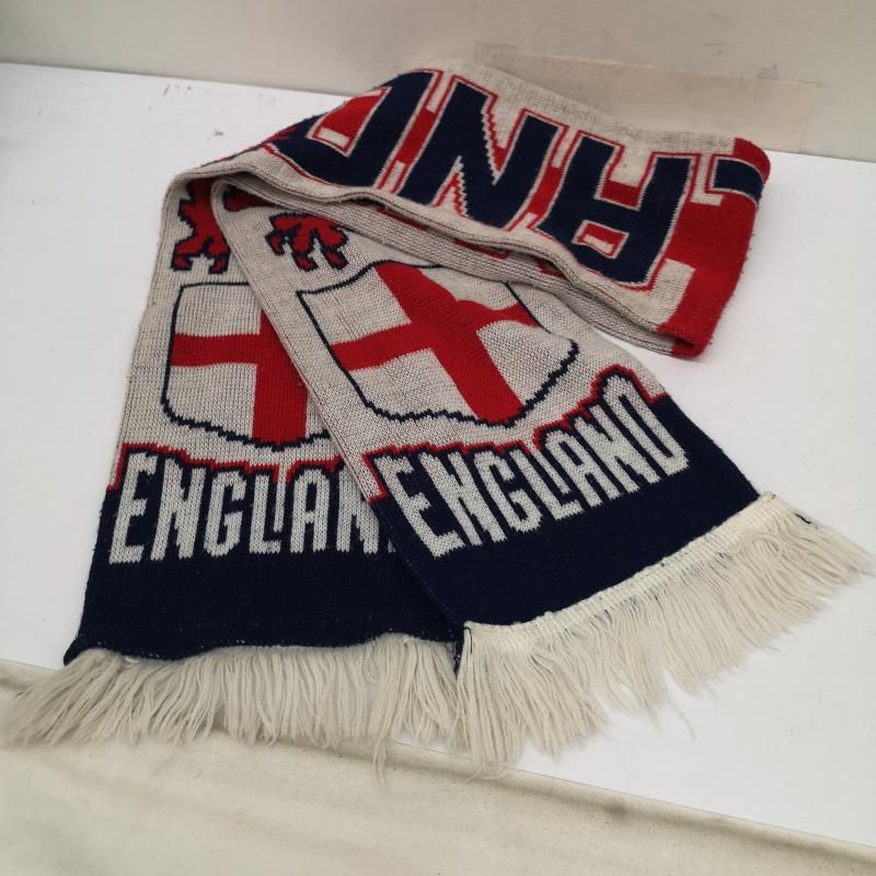 イングランド代表　サッカーマフラー USED 古着 マフラー 90s イングランド代表 サッカー マフラー