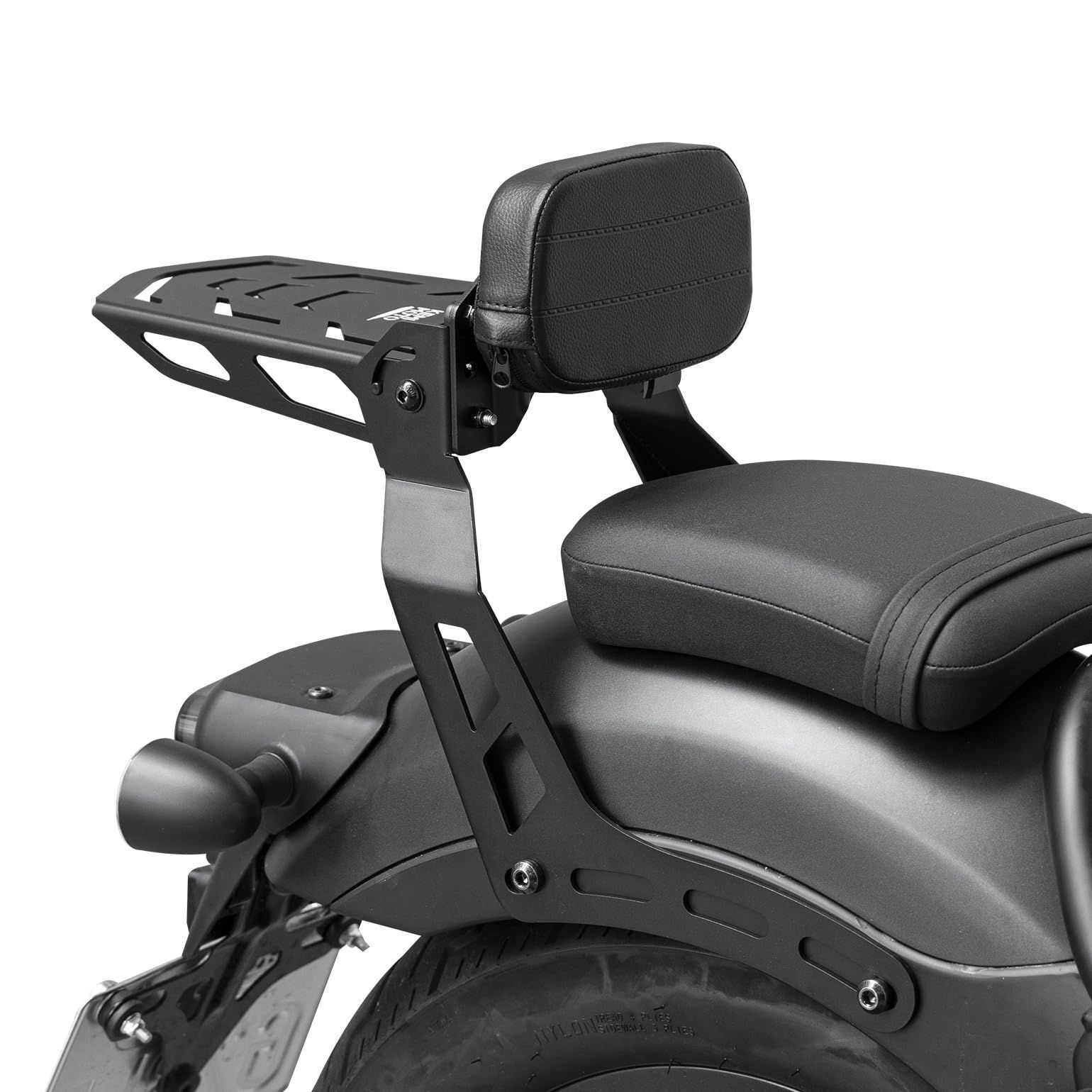KEMIMOTO バイク リアキャリア バックレスト付き レブル250 リアキャリア レブル500 背もたれ 高さ調節 荷物を積載するrebel250|500 バイク バイクパーツ レブルアクセサリー
