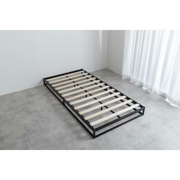 【送料無料】【シングル】すのこローベッド　ヘッドボード  ボンネルマットレス付き マットレス付き ベッド すのこベッド シングル ベッドフレーム