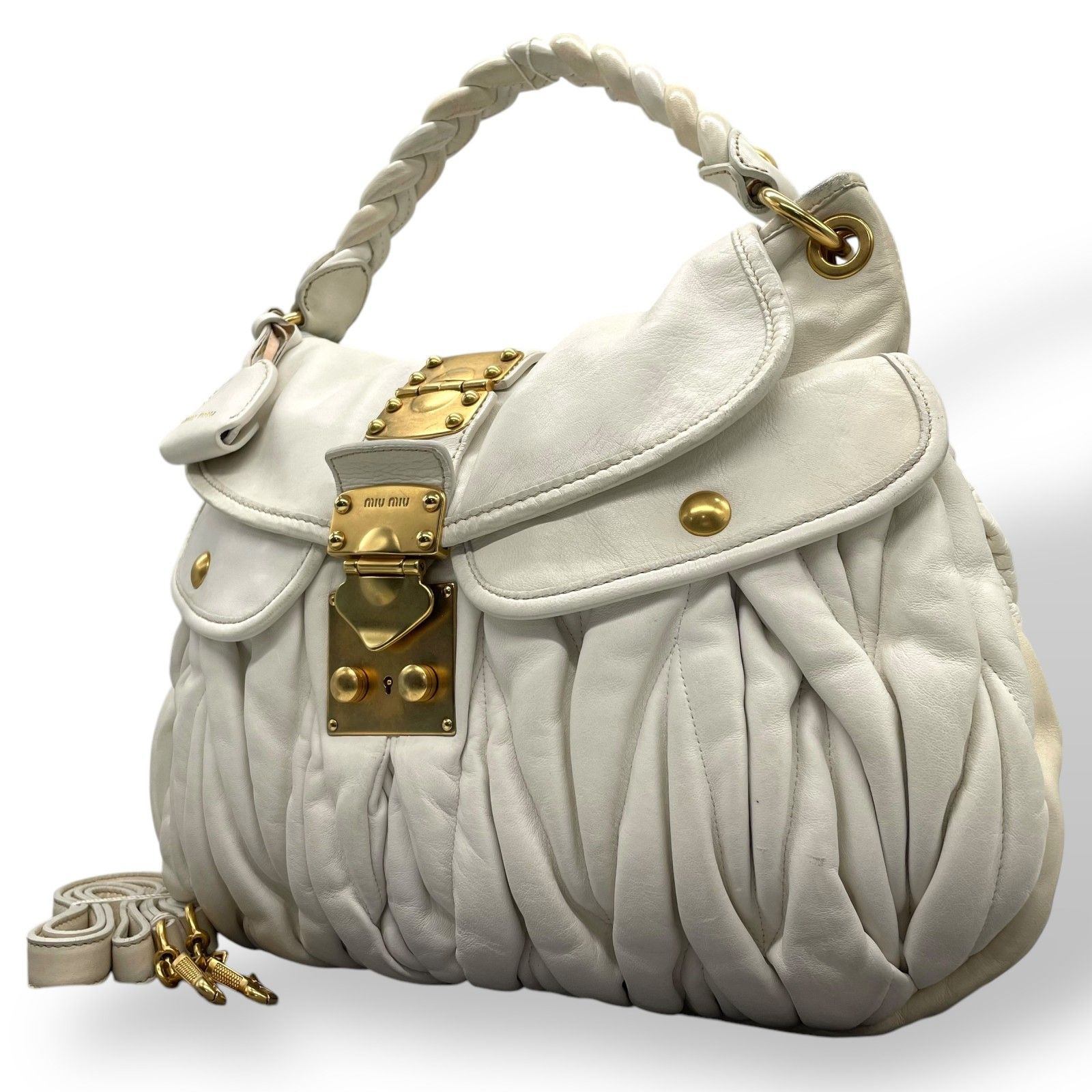 miu miu ミュウミュウ ハンドバッグ 2WAY ショルダーバッグ