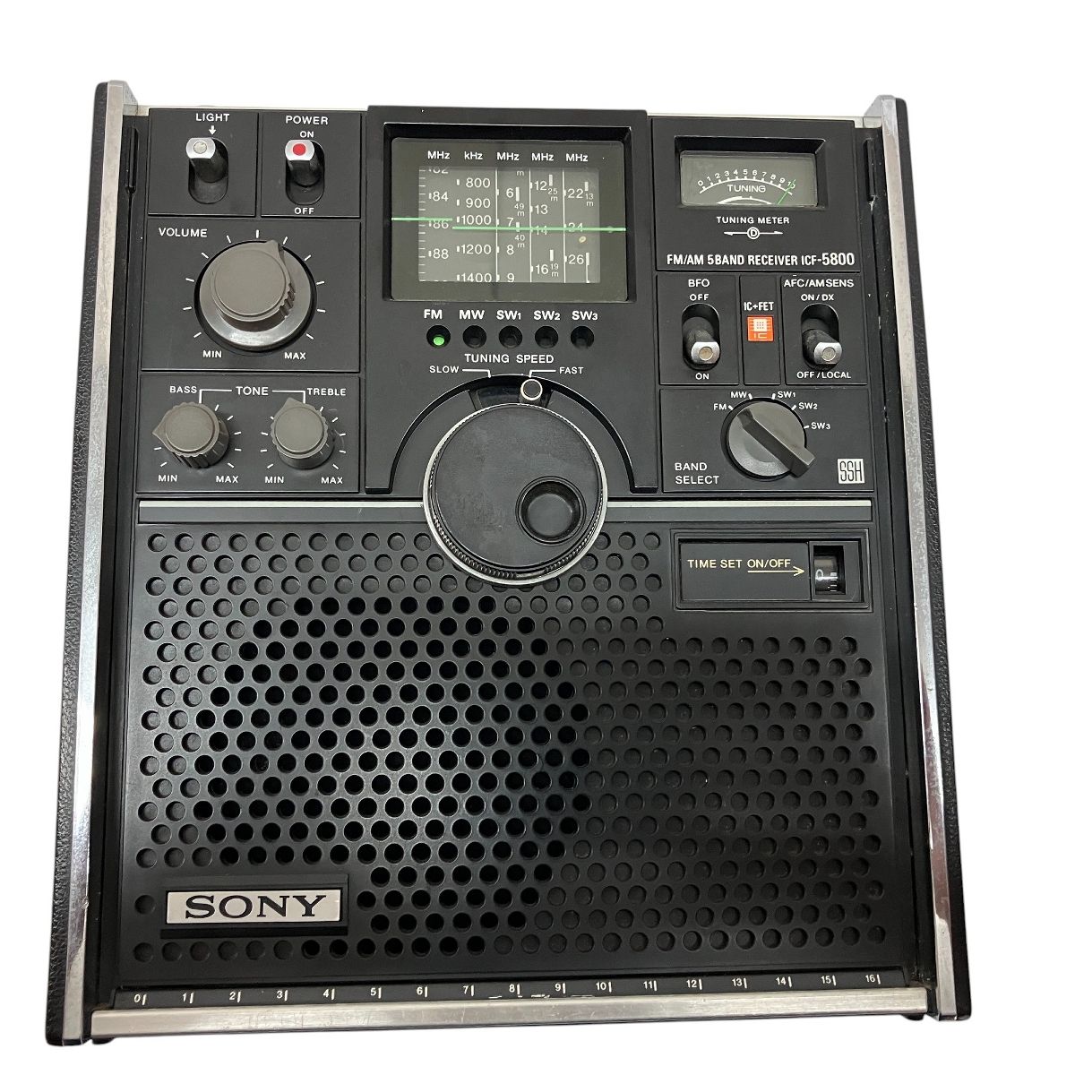 ソニーICF-5800 ジャンク品 SONY スカイセンサー ICF-5800 専用カバー付き ジャンク品 SONY