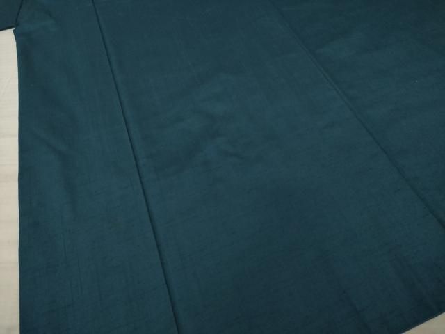 平和屋着物○男性 紬 色無地 褐返色 キングサイズ 正絹 逸品