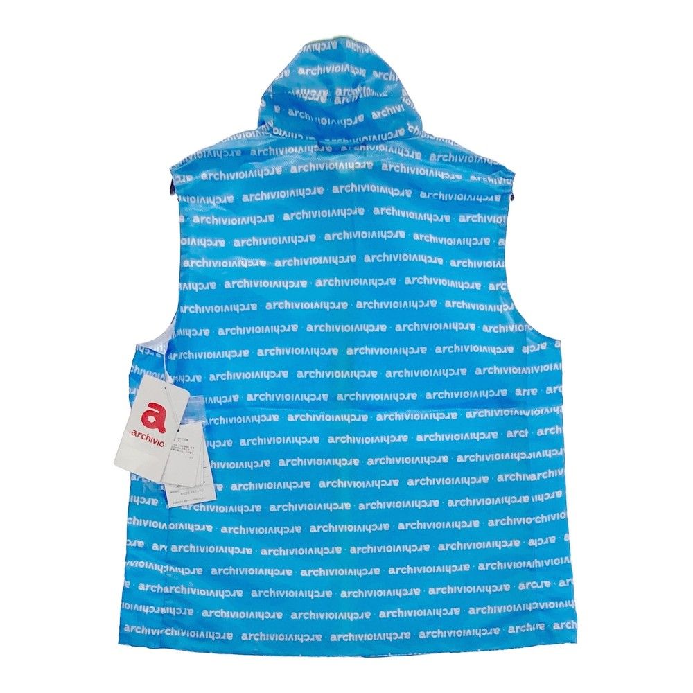 サイズ 36 ARCHIVIO アルチビオ ジップベスト ロゴ 総柄 ブルー系 240101203741 ゴルフウェア レディース ストスト