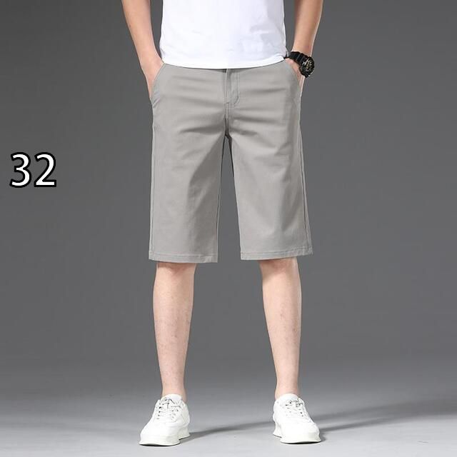 [32]メンズ ファッション 服 オシャレ シンプル 大人 かっこいい 大きいサイズ ストリート 紳士服 夏 綿 カジュアル パンツ ストレッチ ストレート ミッド ハイエンド ビジネス 薄手 ハーフ