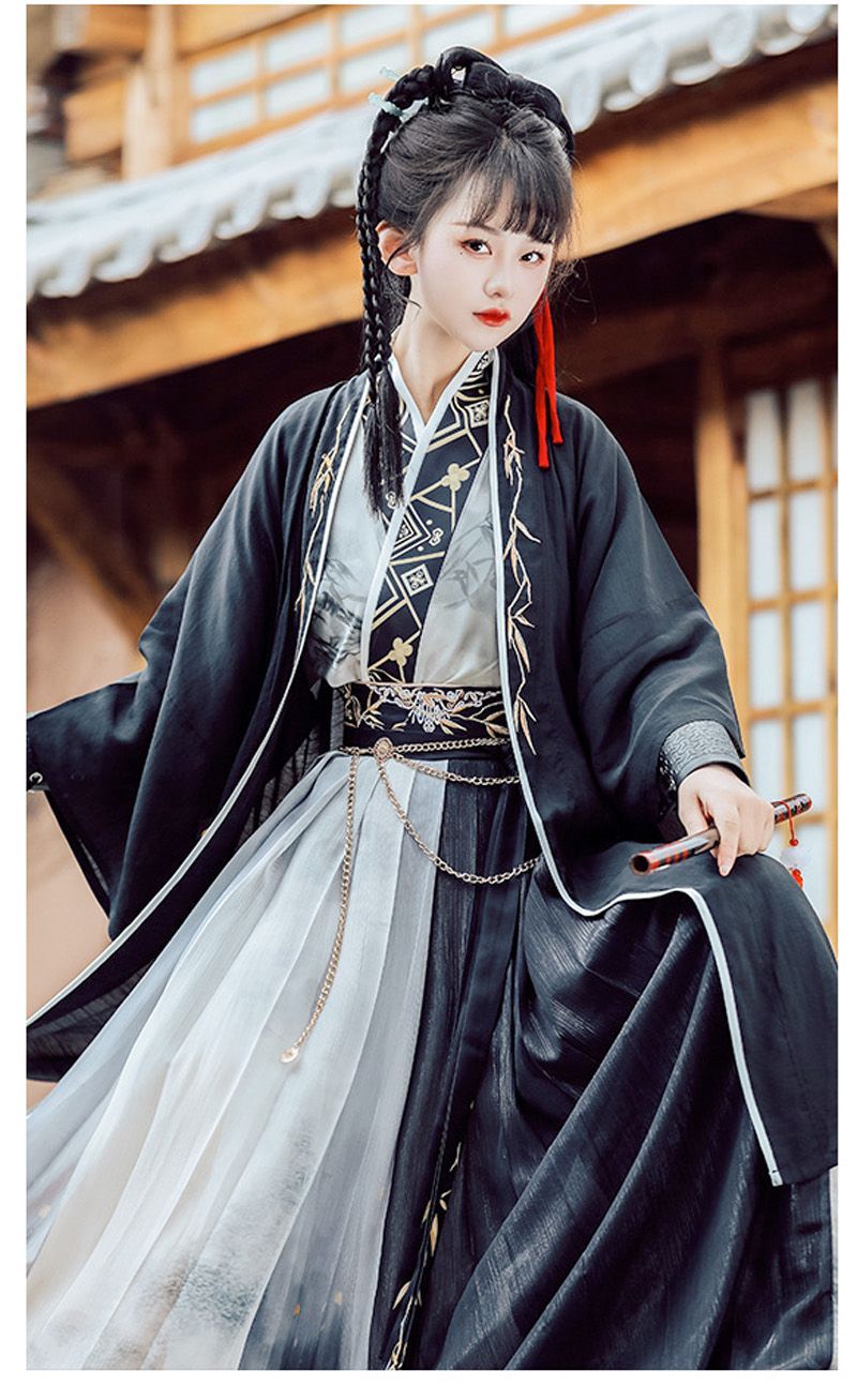 歌舞伎柄長襦袢 漢服 宋時代コスプレ衣装 竹柄プリント刺しゅう レディース メンズ