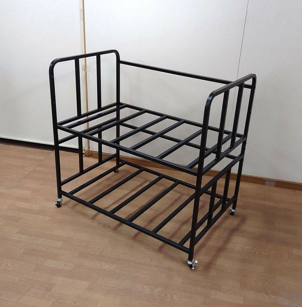 布団ラック キャスター付き 2枚棚 布団収納 押し入れ クローゼット